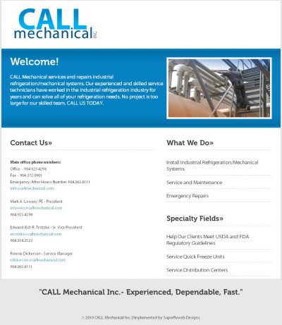 Industrial Refrigeration- Landing Page